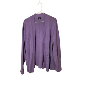Eileen Fisher 3X‎ Purple Open Cardigan